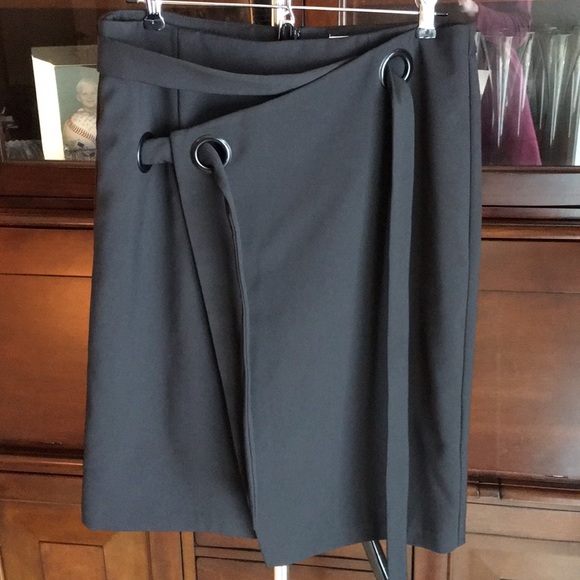 Finery Skirt Asymmetrical with Eyelet Tie Belt - Picture 3 of 8